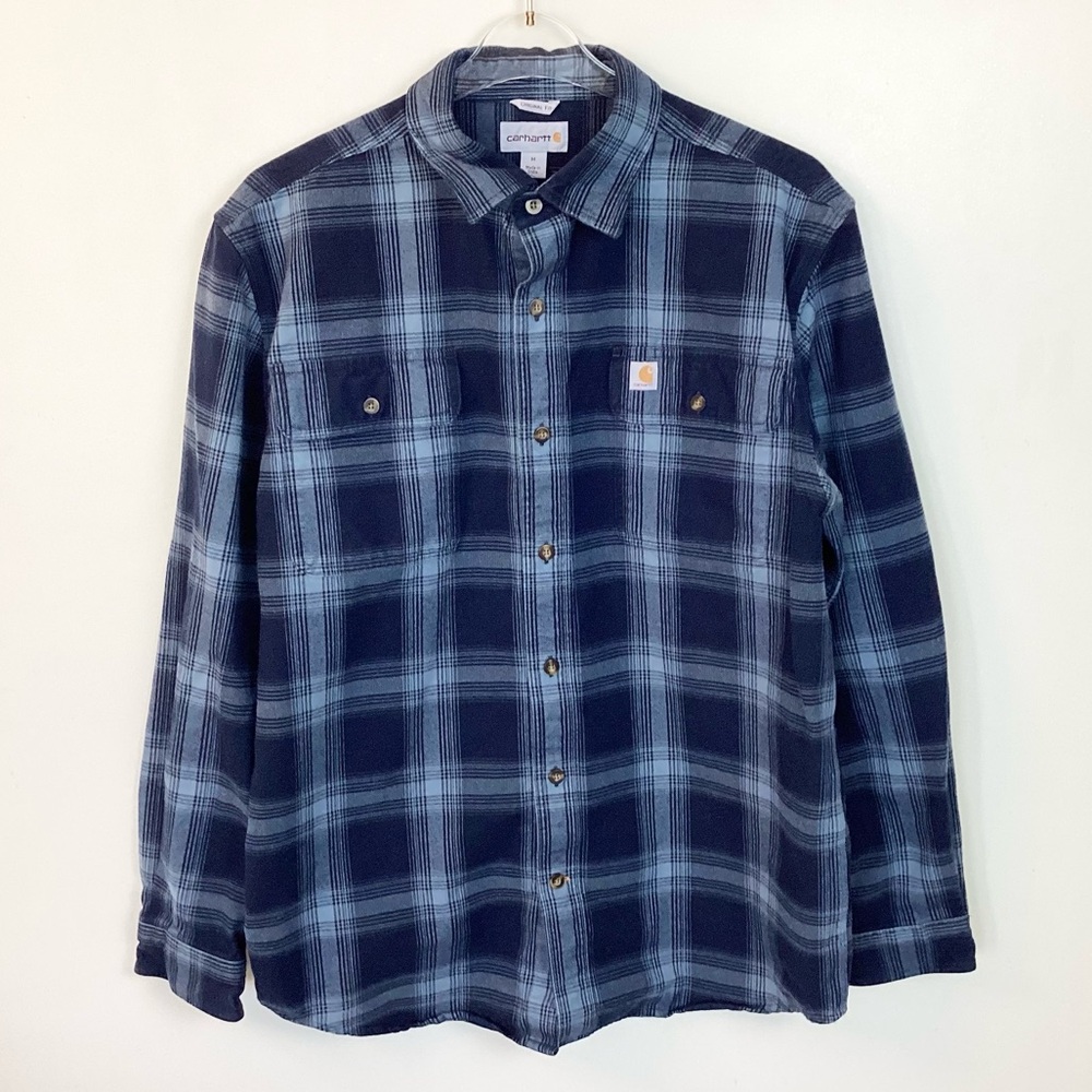 Carhartt Long Sleeve Original Fit Heavyweight Plaid Flannel Button Up Shirt - M